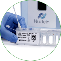 Insert swab into the cartridge